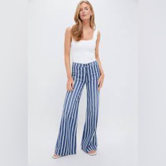 Mother NWOT Twister Patch Pocket Striped Jeans Sz 31 - Picture 3 of 9